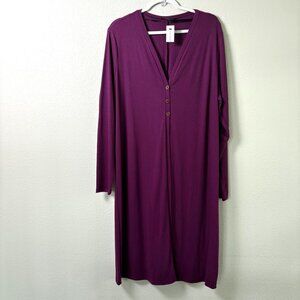 Lane Bryant Cardigan Sweater Size 18 20 Purple 3-Button V Neck Long Sleeve NWT